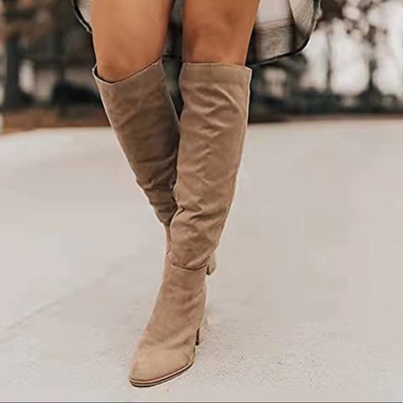 Shoes - Vince Camuto tall brown suede boots with heel - like new 🤎 size 8